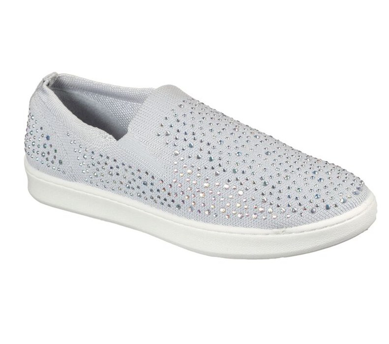 Skechers Dam Ljus Grå Slip On - Poppy Lo - Easy Shine - Sverige (JALDK-0954)